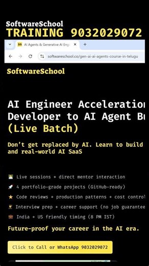 AI Agents & Generative AI Live Batch 🚀 Become AI Engineer in 8 Weeks