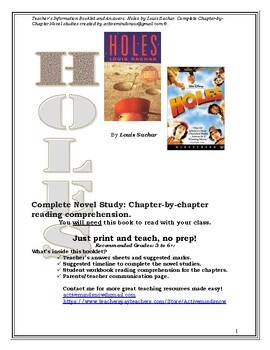 Holes by Louis Sachar. Complete Chapter-by-Chapter Novel studies