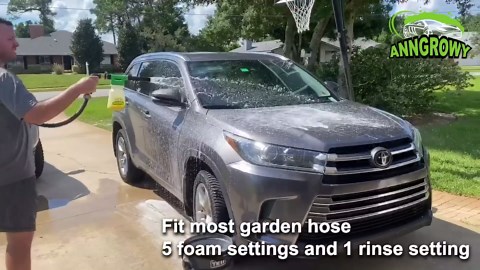 Amazon.com: anngrowy Car Wash Foam Gun Soap Car Wash Foam Cannon for Garden Hose Foam Sprayer Car Wash Soap Foam Gun for Garden Hose Foam Cannon Blaster Hose Foam Cannon Gun Quick Connector to Any Garden Hose : Automotive