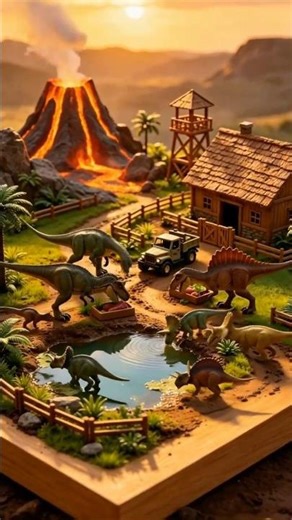 Satisfying Mini Dinosaur Farm Build 🦖 | Prehistoric Barnyard from Scratch