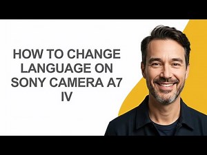 How to Change Language on Sony Camera A7 Iv - KevinHowTo