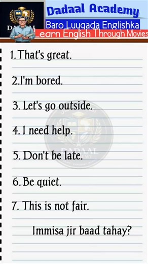 Learn English with Somali Context