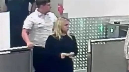 Moment Brit couple arrested at airport 'smuggling £280k of cannabis to UK'