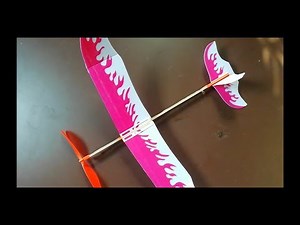 Mini rubber band powered plane |review| |test flight|