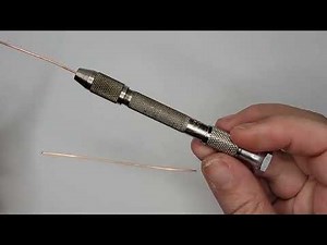 Using a pin vise to harden and twist wire