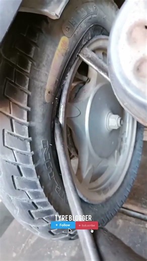 Replace Tubeless Tyre Like a Pro 🔧 Full Process #Shorts