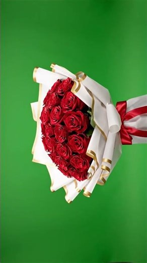 Free Rose Bouquet Green Screen 🌹💐 Transparent 4K Video – No Copyright, Free to Use