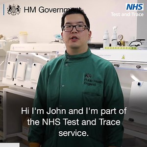 The NHS Test and Trace service processes thousands of tests a day. Labs across the country analyse these tests to confirm positive cases. More info: https://www.gov.uk/guidance/nhs-test-and-trace-how-it-works John works in one of the labs testing samples. Here he explains more ⬇️ | Department of Health and Social Care - DHSC