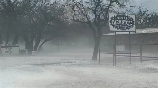 Storms Hit Texas Town With So Much Hail It Creates Fog