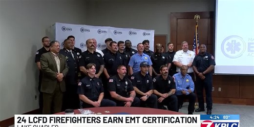 Lake Charles Fire Department graduates first EMT class designed for firefighters