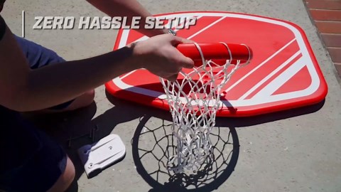 GoSports Splash Hoop Swimming Pool Basketball Game, Includes Poolside Water Basketball Hoop, 2 Balls and Pump – Choose Your Style