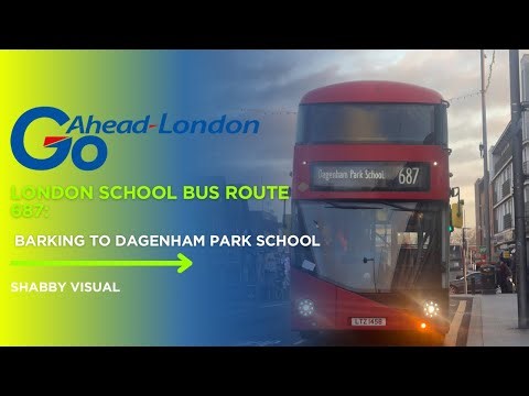 London School Bus Route 687: Barking to Dagenham Park School | Go Ahead London Blue Triangle