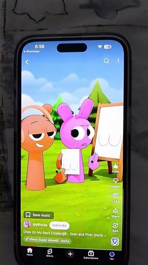 Draw On My Back Challenge - Oren and Pinki (Incredibox Sprunki) #animation #shorts