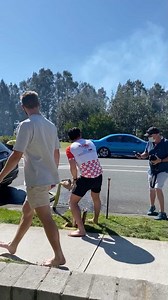 11K views · 75 reactions | A fire at Dee Why Lagoon is listed as “being controlled” by @fireandrescuensw. We hear a couple of kids (early teens) have been arrested over the blaze but will have a fact checked report once things settle down in a few hours and we can get some details. We are told this helpful cyclist is an off duty fiery. Obviously avoid the area while they get it all under control. | Manly Observer | Facebook