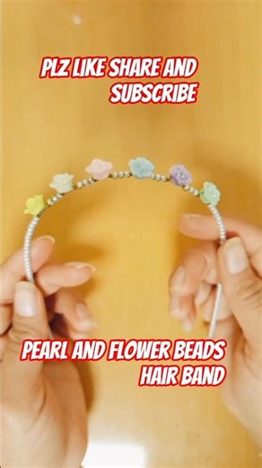 DIY flower beads hairband for girls|DIY beaded hairband| DIY hair accessories #diy #craft #shorts