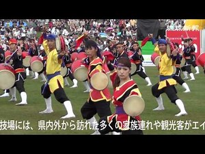 迫力の舞 観客魅了 沖縄全島エイサー