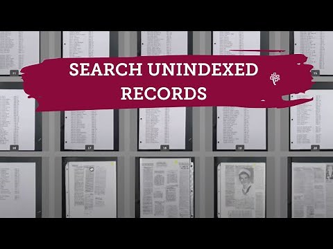How to Search Records that have NOT Been Indexed on FamilySearch