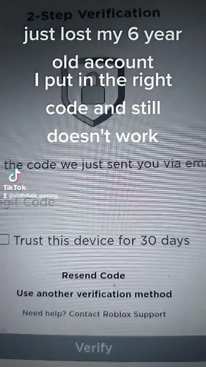 Just lost my Roblox account do to 2 step verification (Fixed)