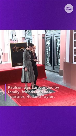 24K views · 359 reactions | Sarah Paulson honored with Hollywood Walk of Fame star, surrounded by family, friends and her partner, Holland Taylor. | USA TODAY | Facebook