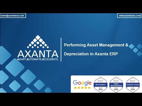 Performing Asset Management & Depreciation Setup in Axanta ERP | No.1 Cloud ERP & POS Software
