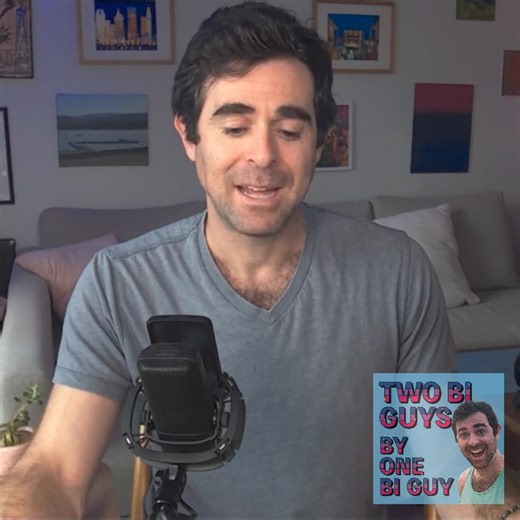 In this video, I tell my story of going from TV writer to bisexual podcast host, author, and coach. Check out Two Bi Guys on YouTube for the full story -- and more explainer videos.