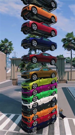 Chevrolet Camaro Tower Fall #beamng #shorts #video