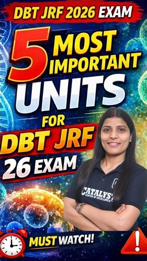 DBET JRF Five most important unit! #csirnet #exam #lifesciences#shorts