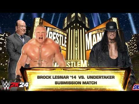 WWE 2k24 - Brock Lesnar '14 vs Undertaker: Submission Match at Wrestlemania Goes Hollywood