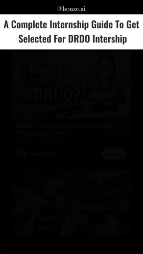 ⌬ AI on Instagram: "DRDO Internship Strategy Step-by-step guide on landing DRDO internships from someone who actually got selected. Apna College breaks down the complete application process that 1.2M+ students used!🇮🇳⚔️ #ai #opensource #startup #coding #business #openai #government #automation #reelsi̇nstagram"