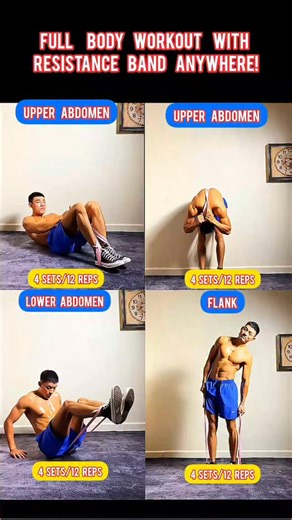 Full-Body Workout with 1 Resistance Band - Anywhere! 💪 All you need is ONE resistance band and a few minutes — full-body strength, toning, anywhere, anytime. 💥 No gym, no heavy weights. #FullBodyBandWorkout Save this for your next home session & tag a friend who needs it! 👉 Follow for more fast, effective band routines.” #ResistanceBands #ResistanceBandWorkout #FullBodyWorkout #HomeWorkout #NoEquipment #BandWorkout #WorkoutAnywhere #FitLife #FitnessMotivation #FitFam #ToneUp #BeginnerWorkout 