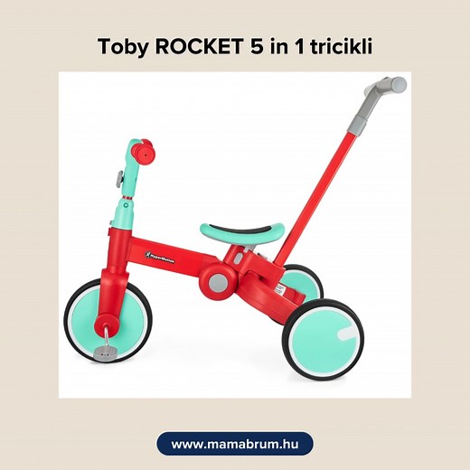 Toby ROCKET multifunkciós tricikli 🚲1,5 - 5 éves gyerekek számára ajánljuk. Több színben is elérhető 👉 www.mamabrum.hu 💗 Eltávolítható tolórúd 💗 A legjobb habgumik - nem eresztenek le, nagyon könnyűek, nem karcolják a padlót 💗 Kényelmes, profilozott ülés 💗 Leszerelhető pedálok, amelyek az ülés alatt található speciális markolatokba csíptethetők 💗 Gyors össze- és széthajtogató rendszer 💗 Kompakt és könnyű . . . . . . #tricikli #szabadidő #nyár #játék #mozgás #motion #happy #vidámság #bold