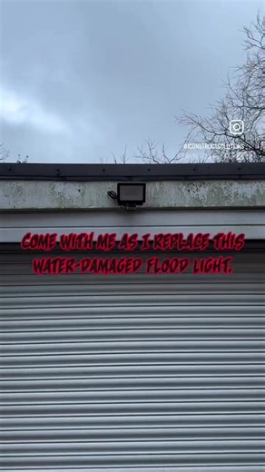 Water damaged flood light replaced…quick upgrade but a big difference in safety and visibility. Outdoor lights fail more often than people think, especially after heavy rain and moisture exposure. If your security light is flickering or not turning on, it might be time for a replacement. Get in touch, we would love to help get them lights back on! #electrician #homemaintenance #outdoorlighting #blackburn