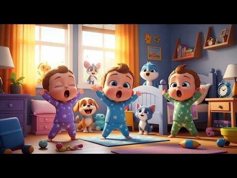 1️⃣ Wake Up Early 🌞🐣 | Fun Toddler Morning Song | Clap, Stretch & Dance Along