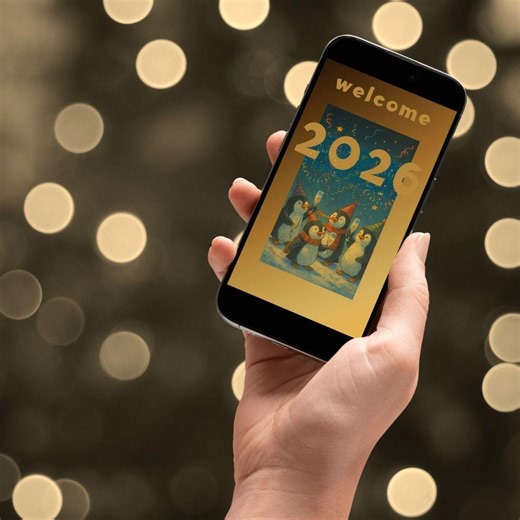 Happy New Year Animated Greeting Card / Happy 2026 Music Video Greeting Card With Cute Penguins - Etsy