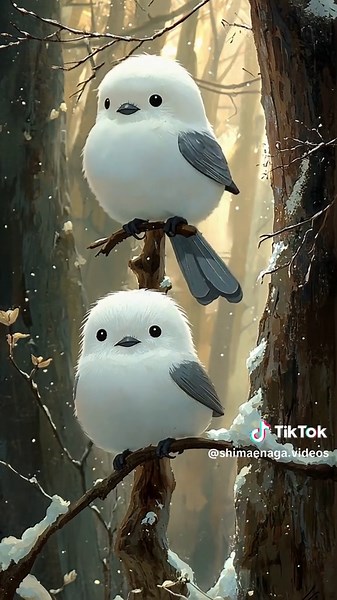 Swaying Shimaenaga #Shimaenaga #シマエナガ #かわいい #ai #hokkaido