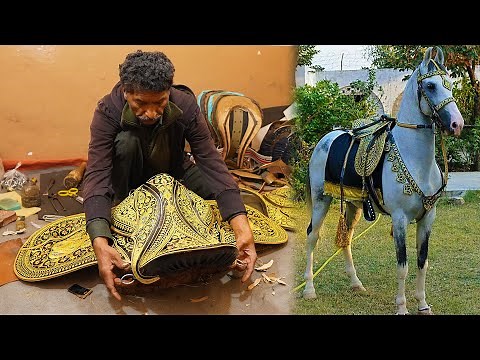 Amazing Technique of Making Hand Made Lather Horse Saddle With Great Effort | How to Make a Saddle |