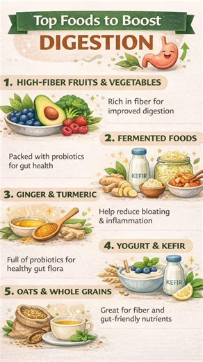 Top Foods to Boost Digestion Naturally | Best Gut-Healthy Foods for Better Digestion & Bloat Relief