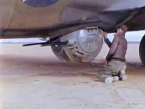 B-17 Flying Fortress Ball Turret -- Rare Color Film