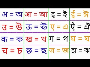 হিন্দি টু বাংলা স্বরবর্ণ ও ব্যঞ্জনবর্ণ। बांग्ला से हिंदी स्वर और व्यंजन। Bengali to Hindi Alphabet.