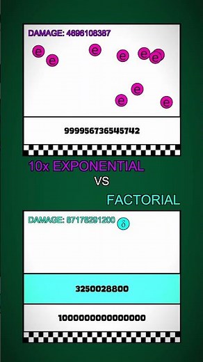 Factorial VS 10 Exponential!#ball #simulation #Satisfying #bouncingball #fyp #number