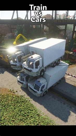 Train vs Cars | Teardown Physics #shorts