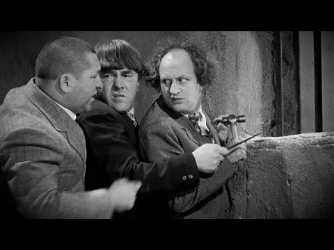 THREE STOOGES Classic Scenes - Stooges Break Out of Foreign Jail