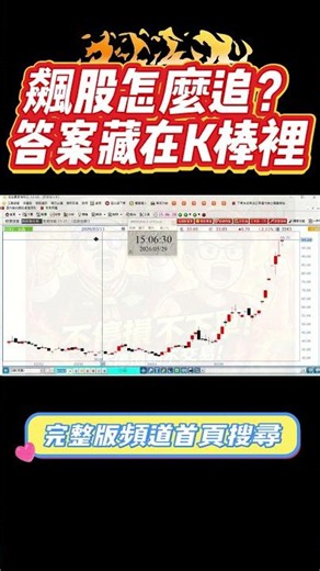 為什麼有些飆股你一追就套？看懂這種K棒，才知道怎麼追主升段 #飆股 #主升段 #K棒 #強勢股 #股票 #台股 #股市 #投資 #技術分析 #交易策略 #無相流