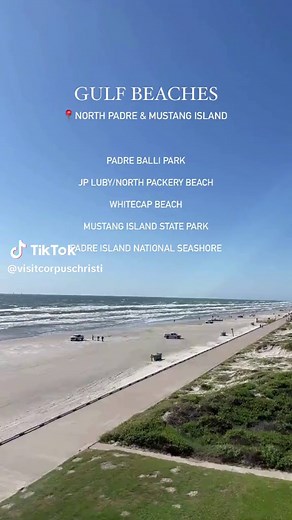 Corpus Christi is home to a variety of beaches on the bay side and gulf side. Choosing a beach to visit depends on the type of travel you're looking for! 👇 🌴 Gulf beaches = perfect for unwinding and driving on the beach. ☀️ Bay beaches = great for exploring downtown and visiting nearby attractions.