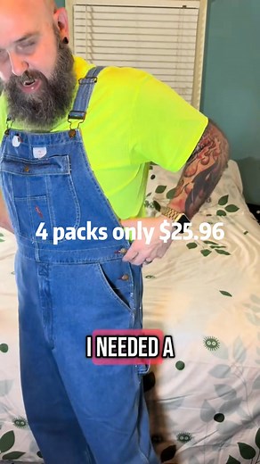 Now 4 packs only $25.96！Last Day Promotion Men's Denim Bib Overalls, Workwear with Adjustable Straps and Convenient Tool Pockets | Gabriel Borges