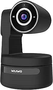 4K PTZ Webcam, Auto-Frame,3X Zoom in/Out, Privacy Protection,USB Camera with mic for Video Calls or Live Streaming，Works with Zoom,OBS,TikTok,YouTube,etc