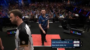 HUMPHRIES INTO THE QUARTERS! Luke Humphries continues his fine form, beating Ross Smith 6-4 in a high quality affair in Kiel. He will play Michael van Gerwen this evening! 📺 bit.ly/PDCTVLive | Professional Darts Corporation