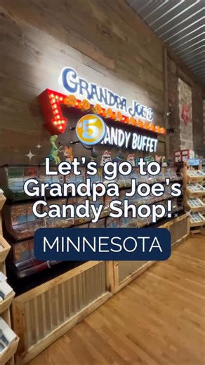 Let’s go to Grandpa Joe’s Candy Shop! 🍬✨ • $5 Candy Buffet = fill your box with ALL your favorites 🍫 • Wall-to-wall retro candy you forgot you loved 🍭 • Giant soda selection (yes, the quirky flavors too!) 🥤 • Bright colors, fun vibes, and total kid-in-a-candy-store energy 🎉 • Perfect stop for family outings, date nights, or downtown Stillwater strolls ➡️ minnesotaparent.com/best-twin-cities-candy-stores 📍 Minnesota Locations: • Bloomington • Spring Lake Park • Stillwater Tag your candy cre