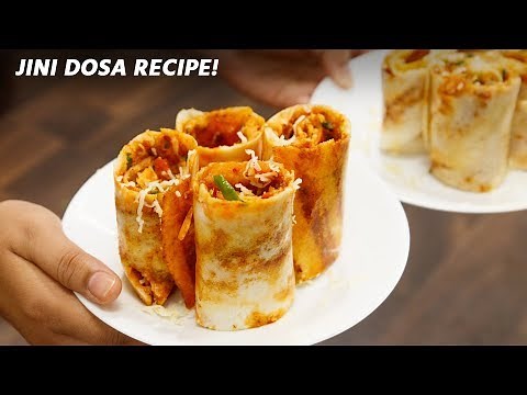 Jini Dosa Recipe - Cheese Mumbai Street Pizza Bhaji Gini Dosa CookingShooking