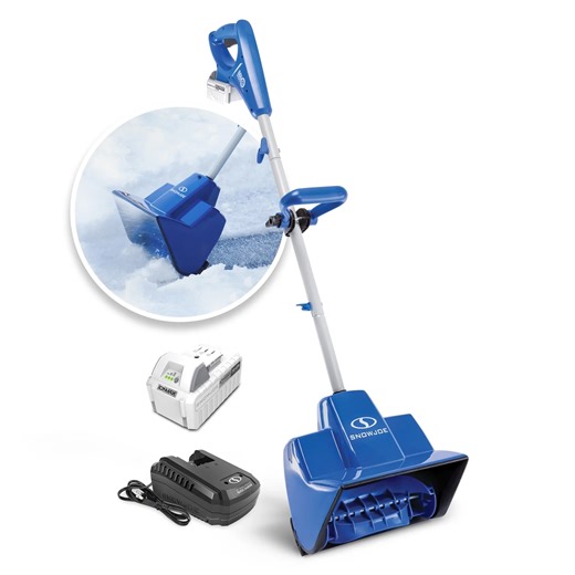 Open Box Snow Joe 24V 4Ah Cordless Snow Shovel for Winter Snow Removal, Blue